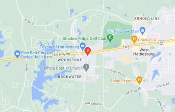 The CooperTown Cafe location map: 6414 Hwy 98 W Hattiesburg, MS 39402, Hattiesburg, MS