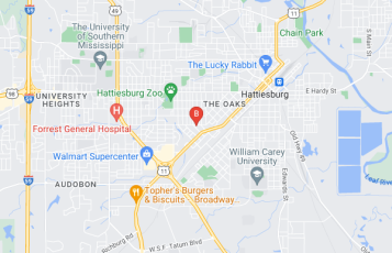 Hydra Clean Carpet Cleaning location map: 600 W Scooba St, Hattiesburg, MS