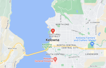 Alto Pro Painters Kelowna location map: 1323 Water St., Kelowna, BC