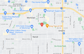 AMC Plumbing location map: 1343 W Fawn St, Ontario, Ca