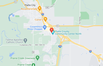Nodaway Valley Bank location map: 2703A Running Horse Rd, Platte City, MO