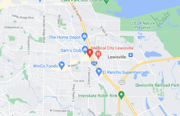 Lewisville Towing & Roadside Assistance location map: 101 S Stemmons Fwy, Lewisville, TX