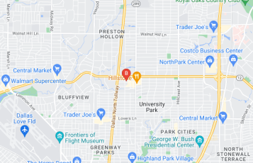 Towing In Dallas & Roadside Assistance location map: 8300 Douglas Avenue, Dallas, TX