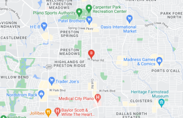 Plano Towing location map: 4001 W Parker Rd, Plano, TX