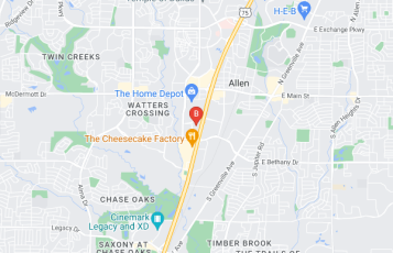 Towing in Allen location map: 700 Central Expy S, Allen, TX