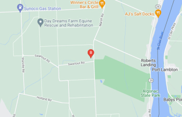 Cones Plumbing location map: 8222 Marsh Road, Clay Township, Michigan