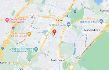Garland K. Davis, DDS location map: 8730 Cherry Ln #6, Laurel, Maryland