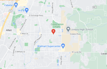 Allen Towing Service location map: 1608 E Main St, Allen, TX