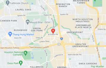 Glory of God Ministries location map: 550 Greens Rd, Houston, Texas