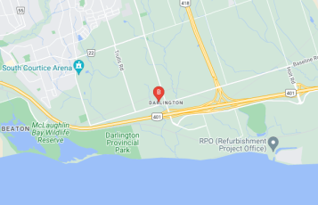 Brandom Kitchens & Bath Design Centre location map: 1732 Baseline Rd W, Courtice, ON