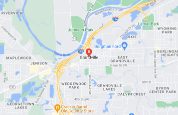 InTheGrandRapidsArea.com location map: Downtown Grandville, Grand, Michigan