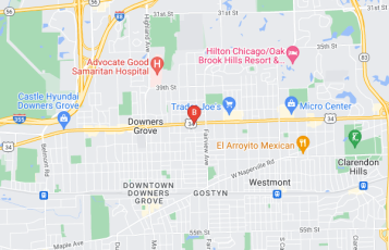 Celebrating News location map: 515 Ogden, Downers Grove, Illinois