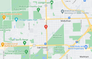 Absolute Dream Limousines location map: 15146 South Cicero Avenue, Oak Forest, Illinois