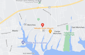 Suffolk County Electricians location map: 313 Frowein Rd, Center Moriches, NY