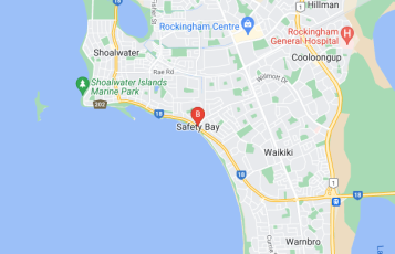 Book a rehab location map: PO Box 7068, Safety Bay, Western Australia