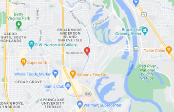 Broadmoor Chiropractic Clinic location map: 5805 E Kings Hwy, Shreveport, LA