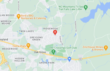 Waste Bin Cleaning Durham NC location map: 5805 Wrenwood Court, Durham, NC