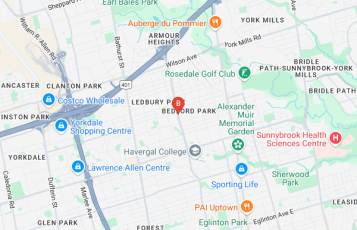 VitalityMD Medical Spa Toronto location map: 1769 Avenue Road, Toronto, Ontario